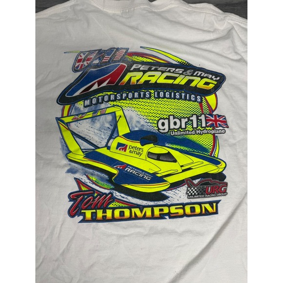Gildan Other - Peters & May Racing U-11 Hydroplane T-Shirt Tom Thompson White Mens XL Gildan